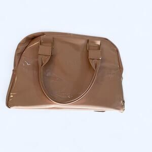 Shiny light pink insulated lunch purse